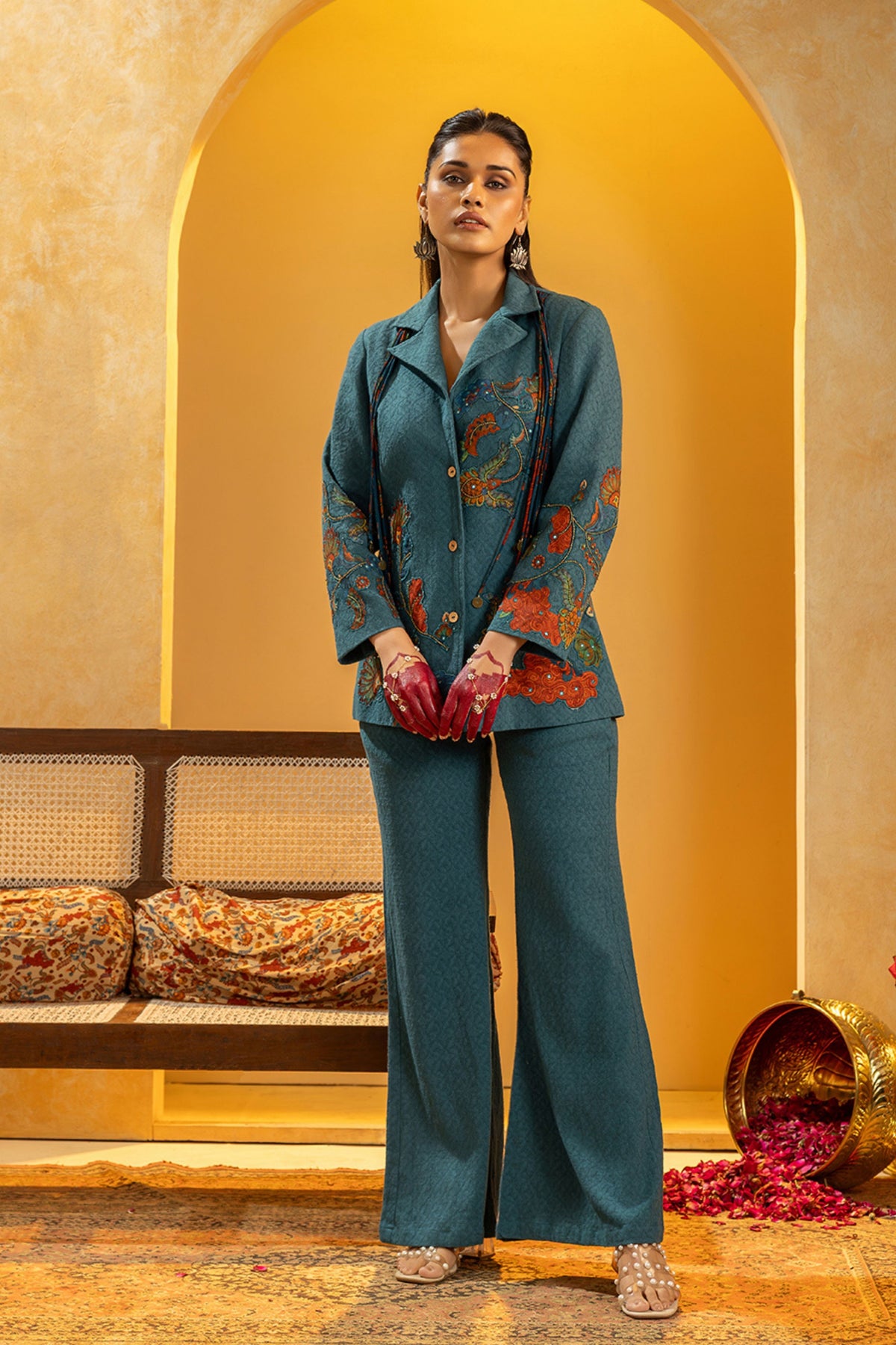 Rangtara Appliqued Blazer Set