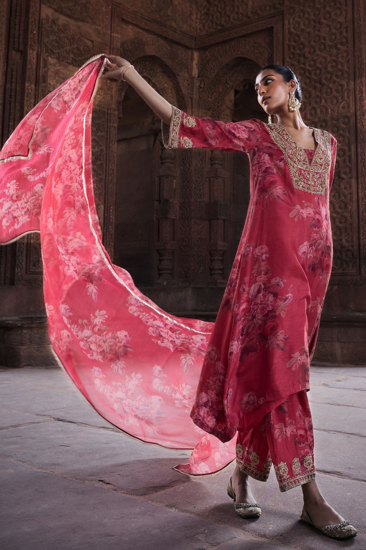 Amara Coral Kurta Set