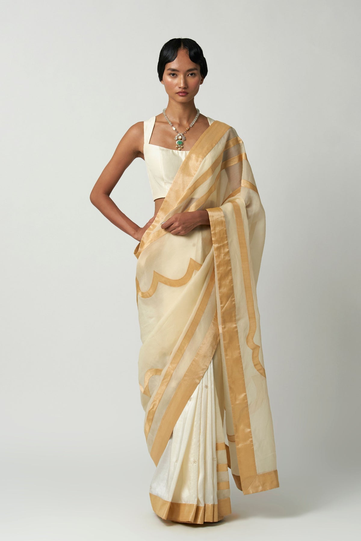 Moti Mehrabiya Saree Set
