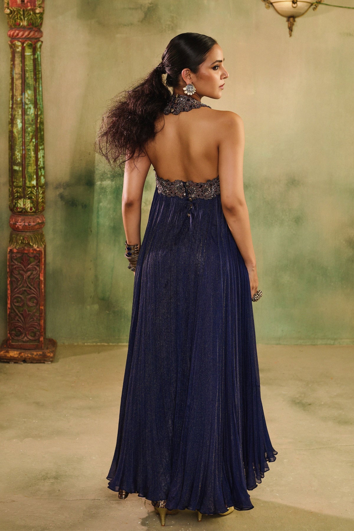 Begum Midnight Blue Kurta Set