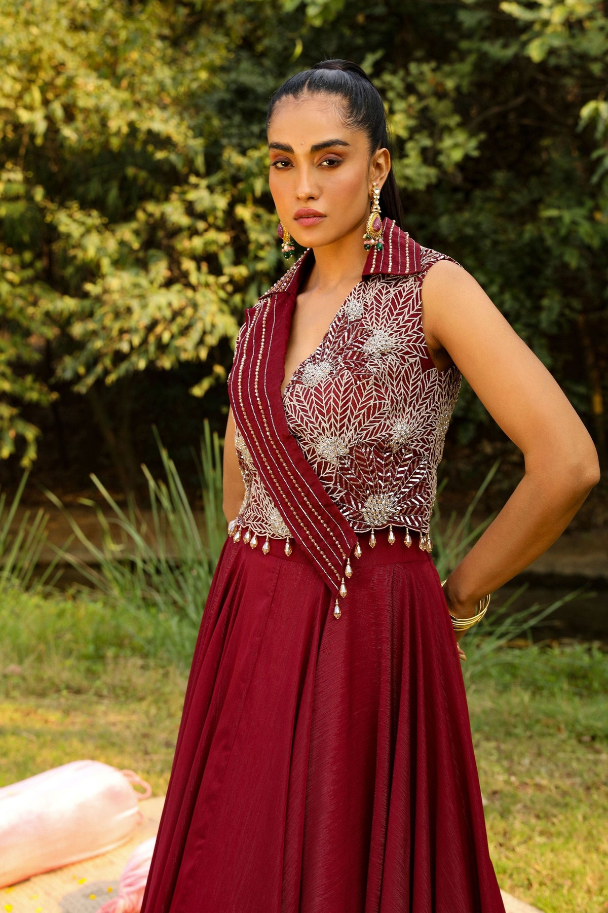 Wine Jacket Set