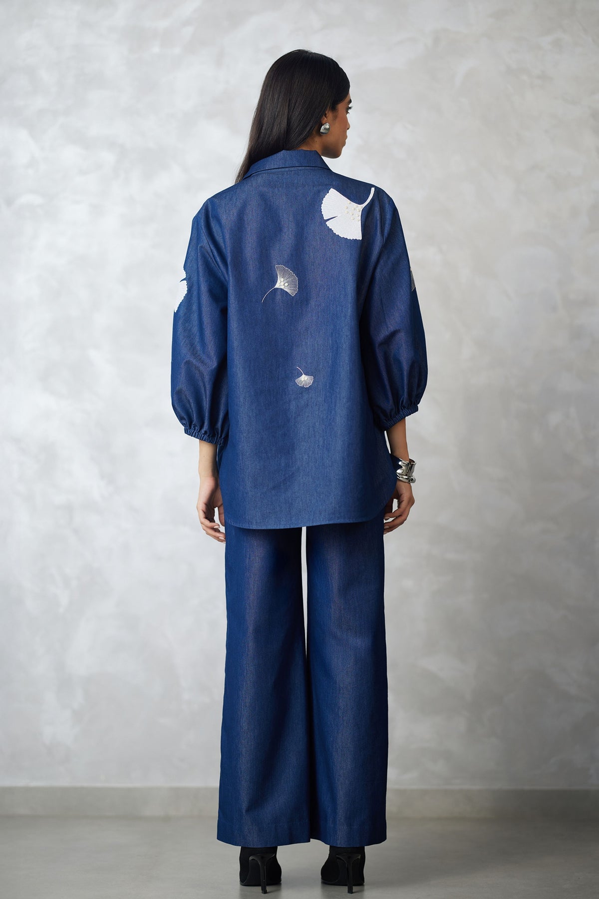Bishop Sleeve Denim Co-ord Set