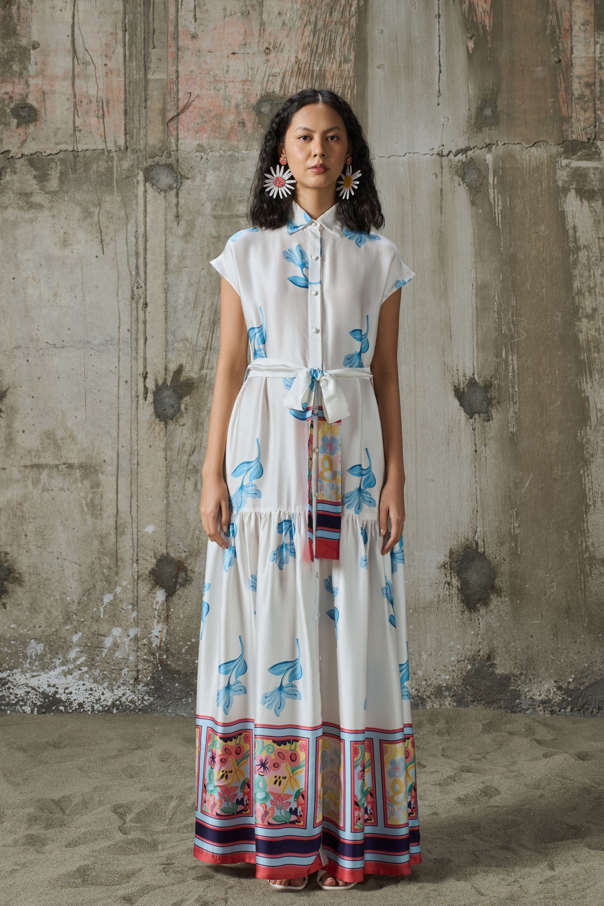 Blooming Edge Shirt Dress