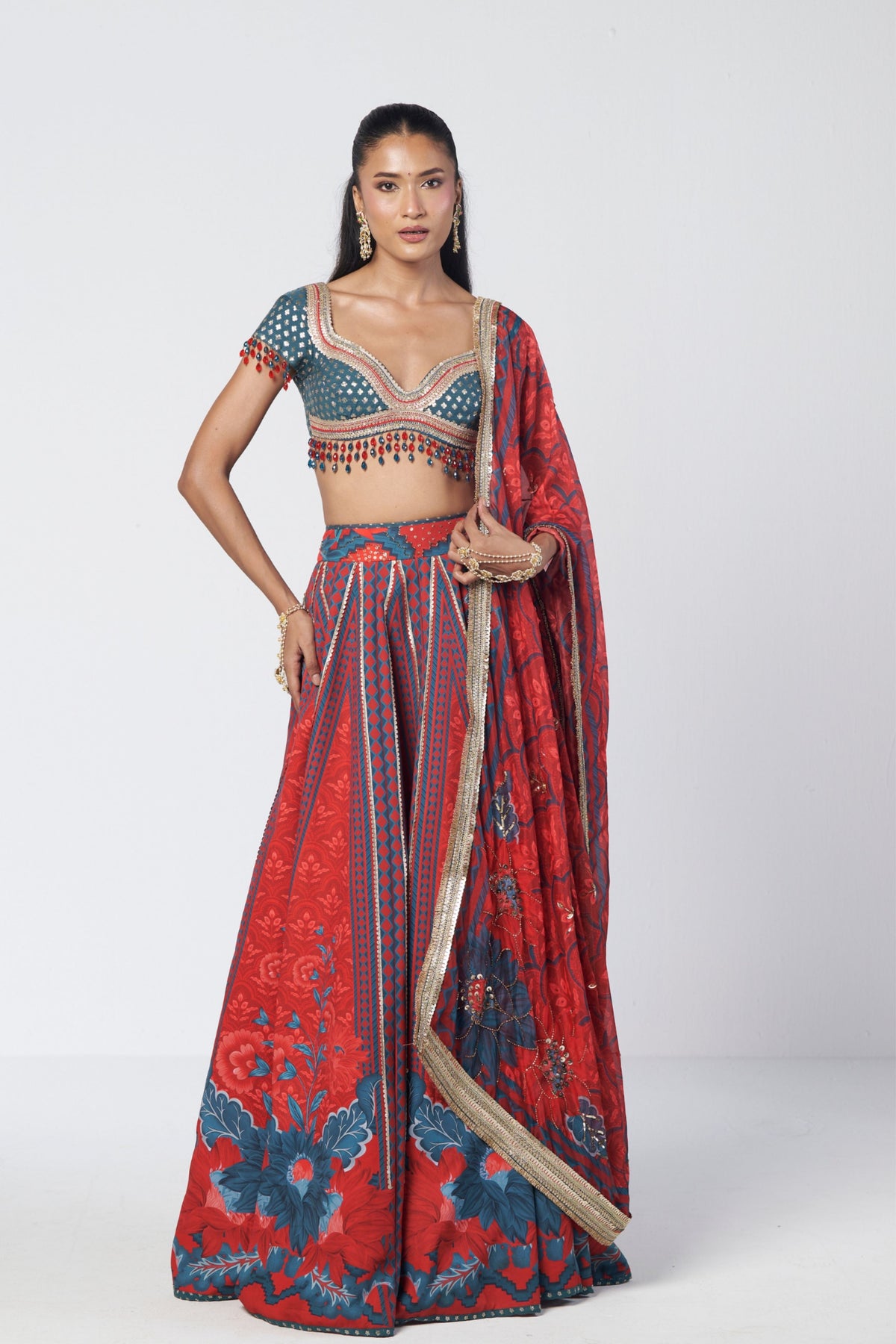 Leher Lehenga Set