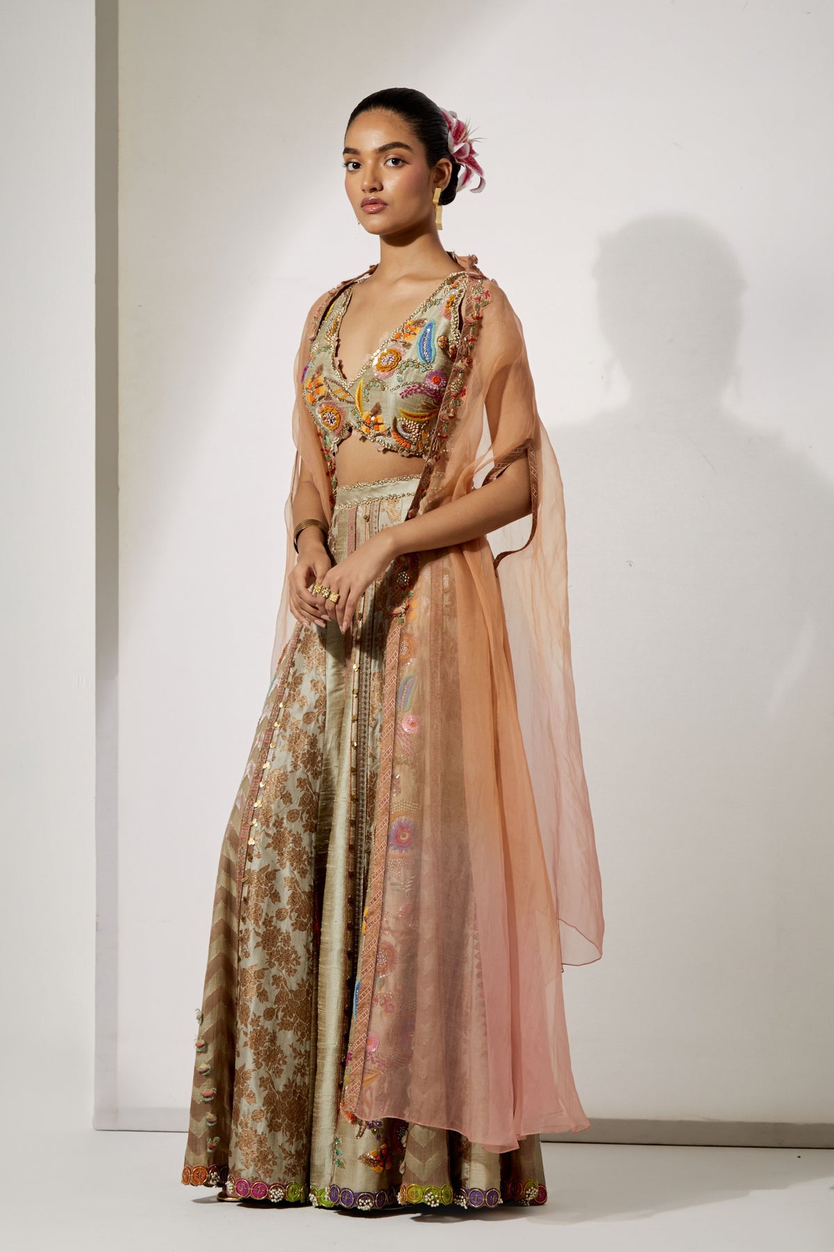 Beige Sharara Set