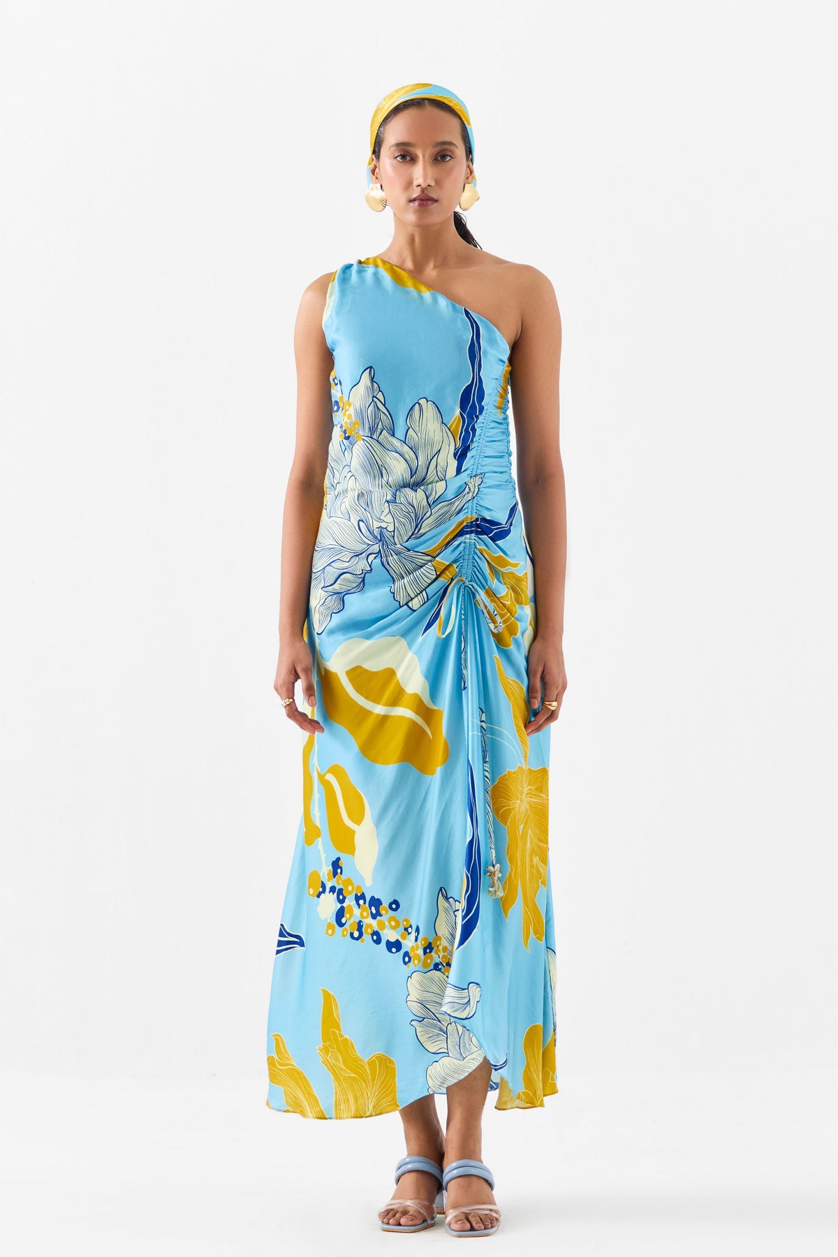 White Rose One Shoulder Dress