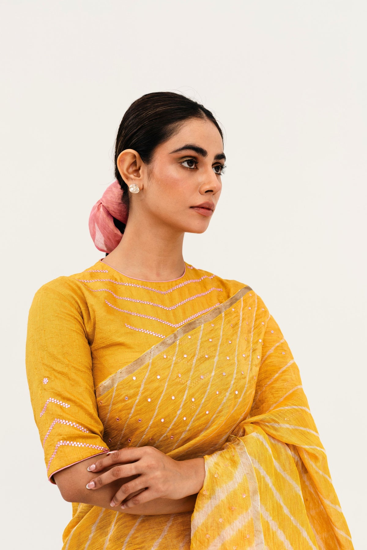 Yellow Luni Saree