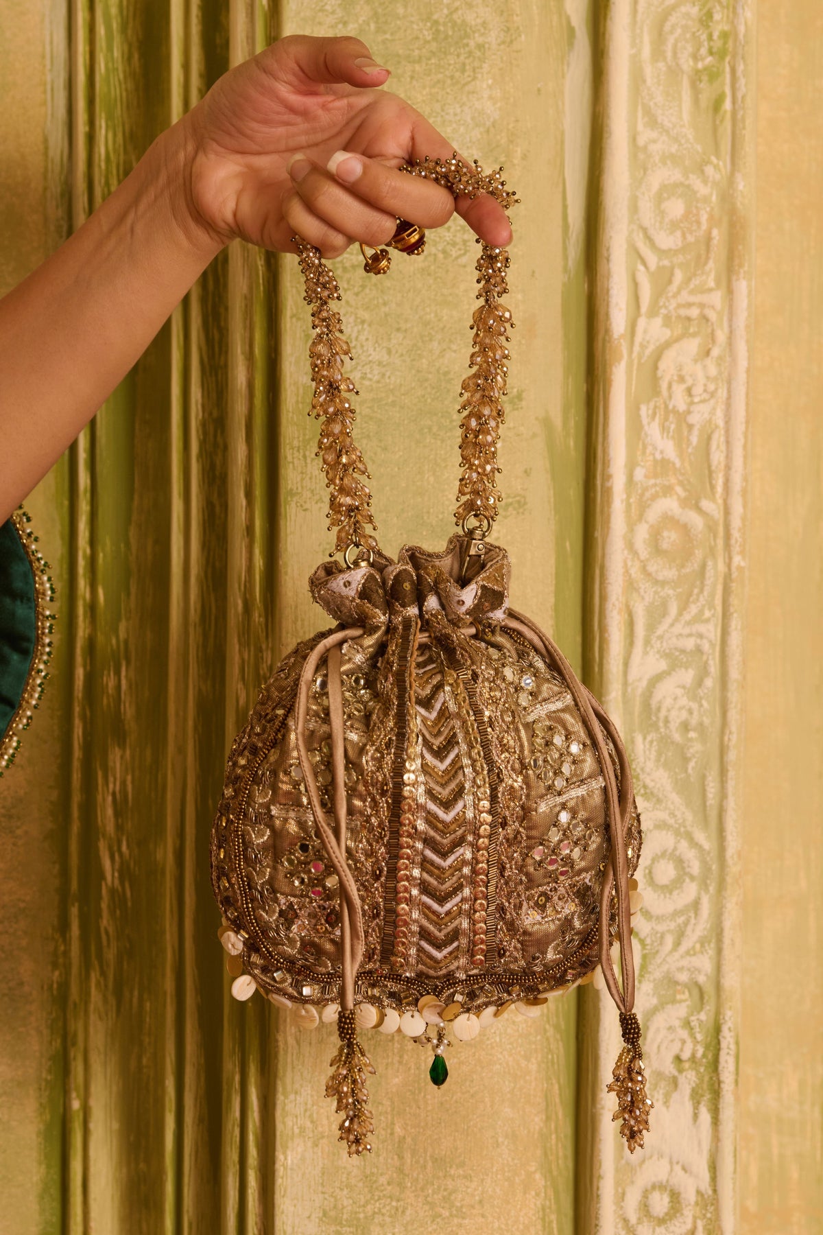 Ruhani Vintage Gold  Potli