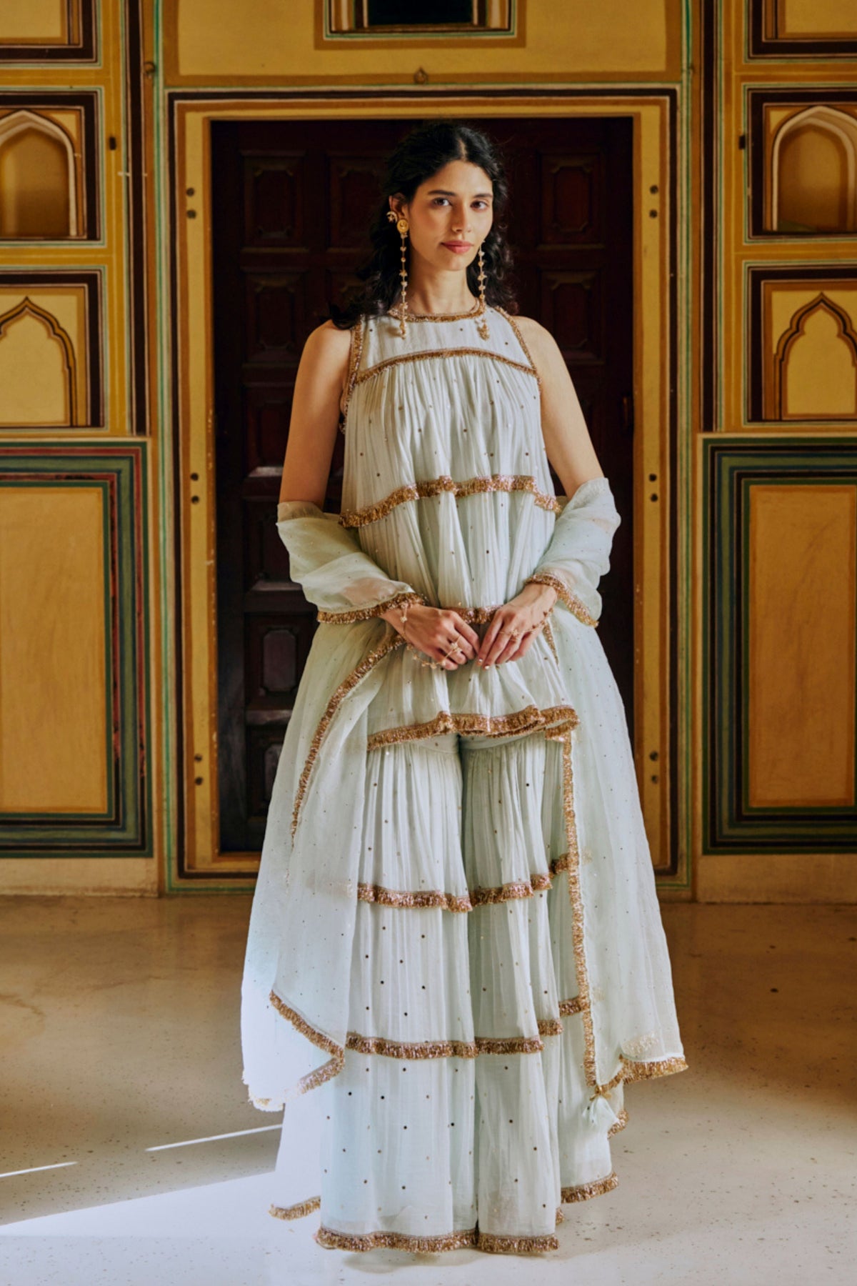 Seafoam Sharara Set