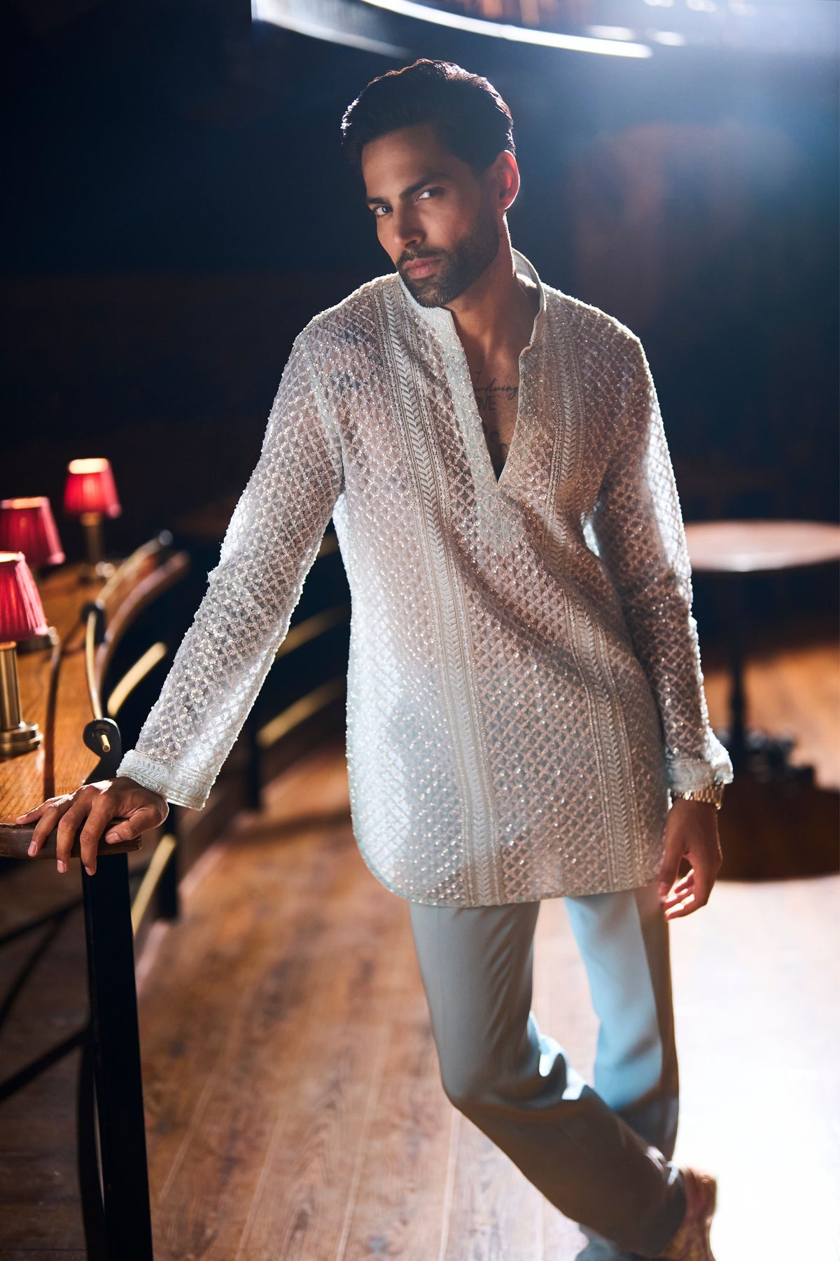 Reverse Sky Short Kurta Set