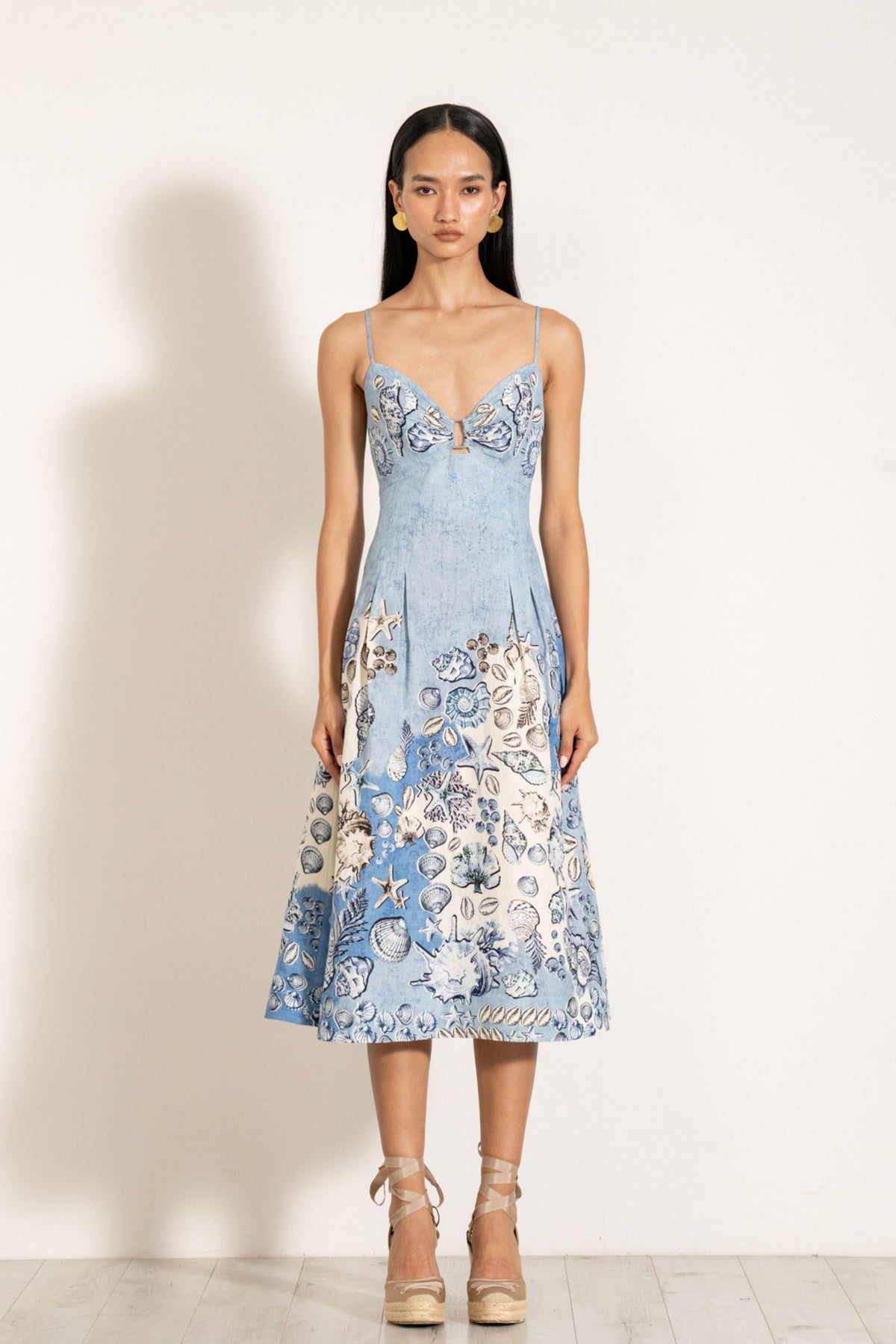 Aria Pleated Midi Dress