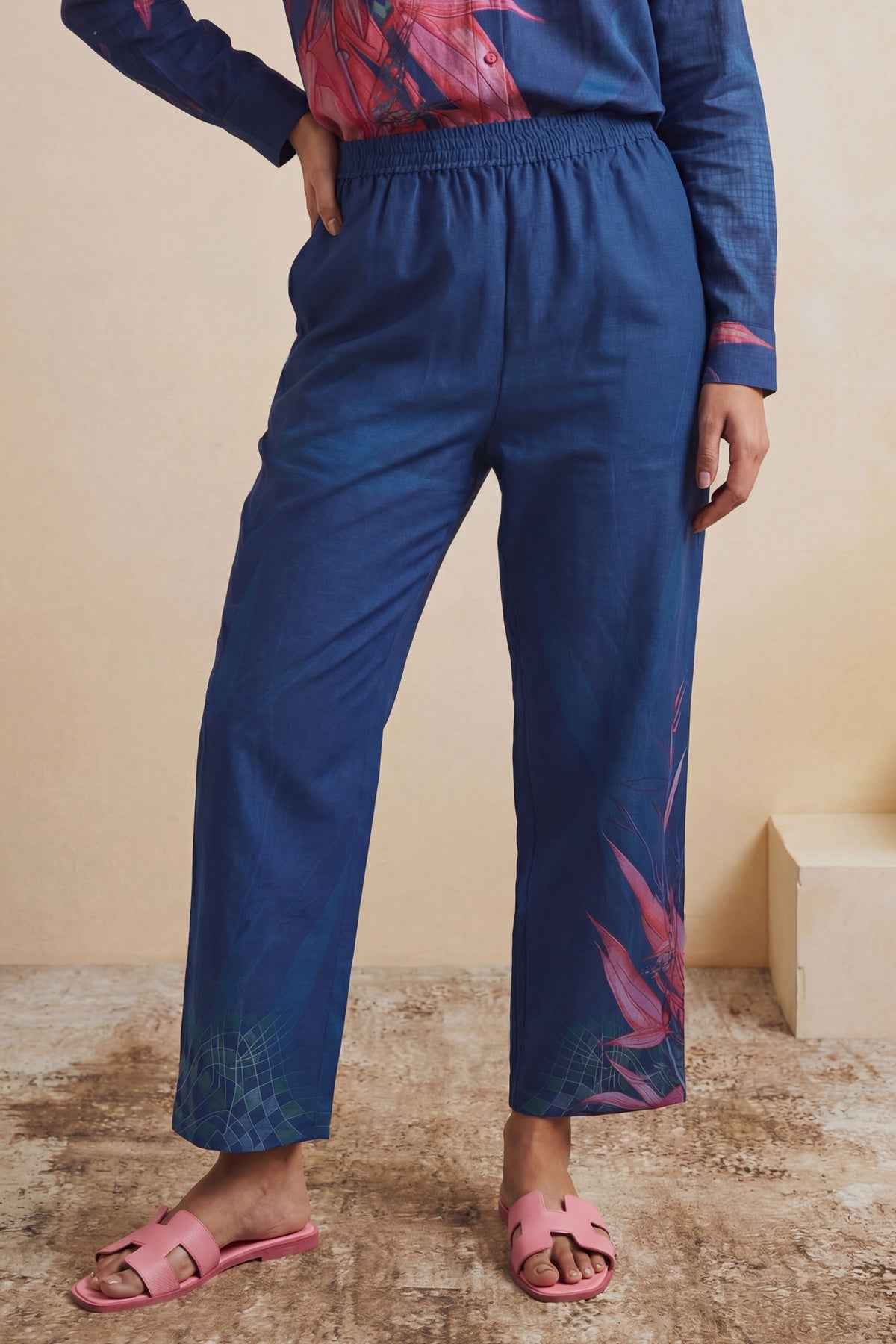 Teal Lattice Pants