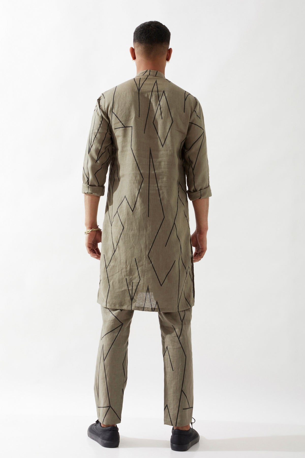 Rory Metal Olive Kurta Set