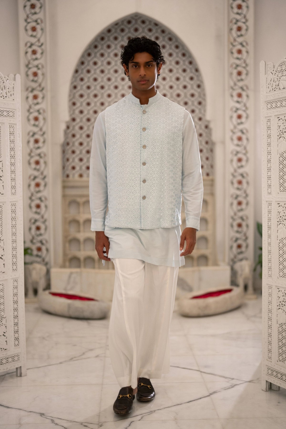 Ice Blue Kurta-Shirt