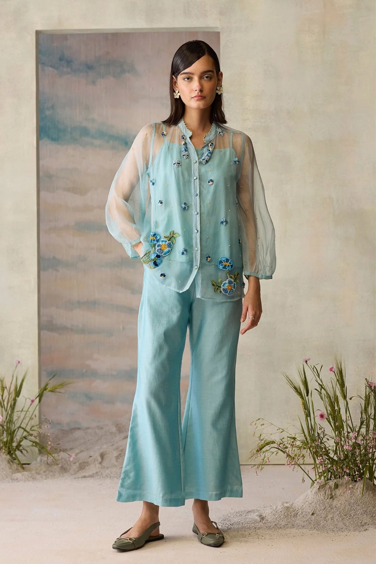 Azure Flared Pants