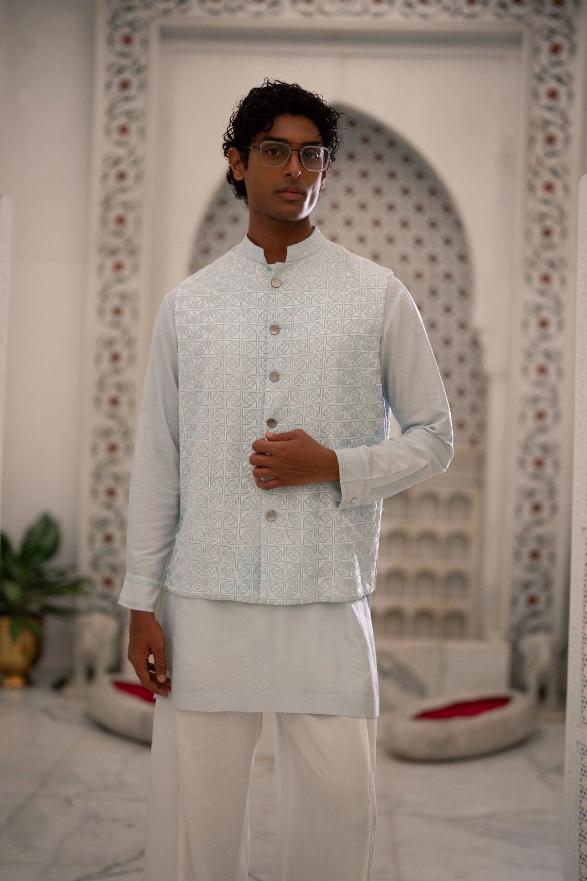 Ice Blue Kurta-Shirt