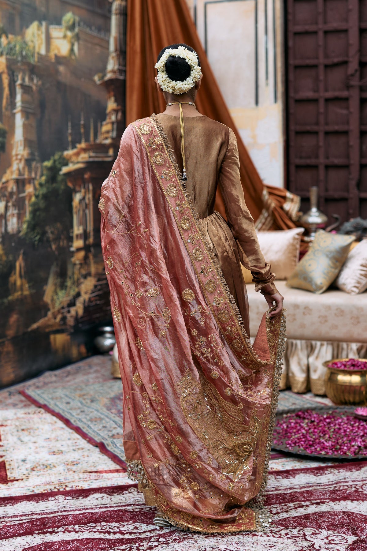 Copper Kanthi Anarkali Set