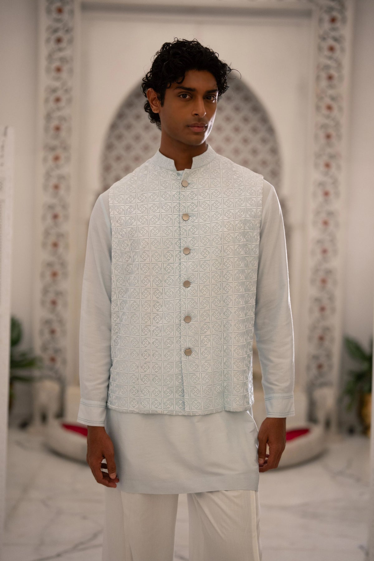 Ice Blue Kurta-Shirt