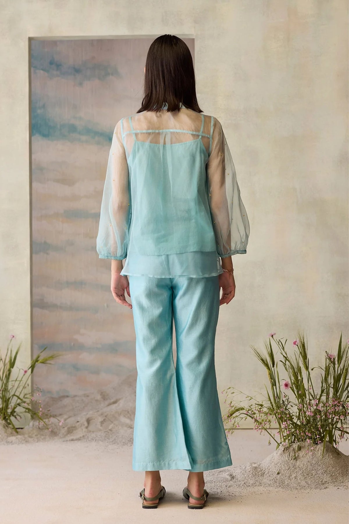 Azure Sheer Top