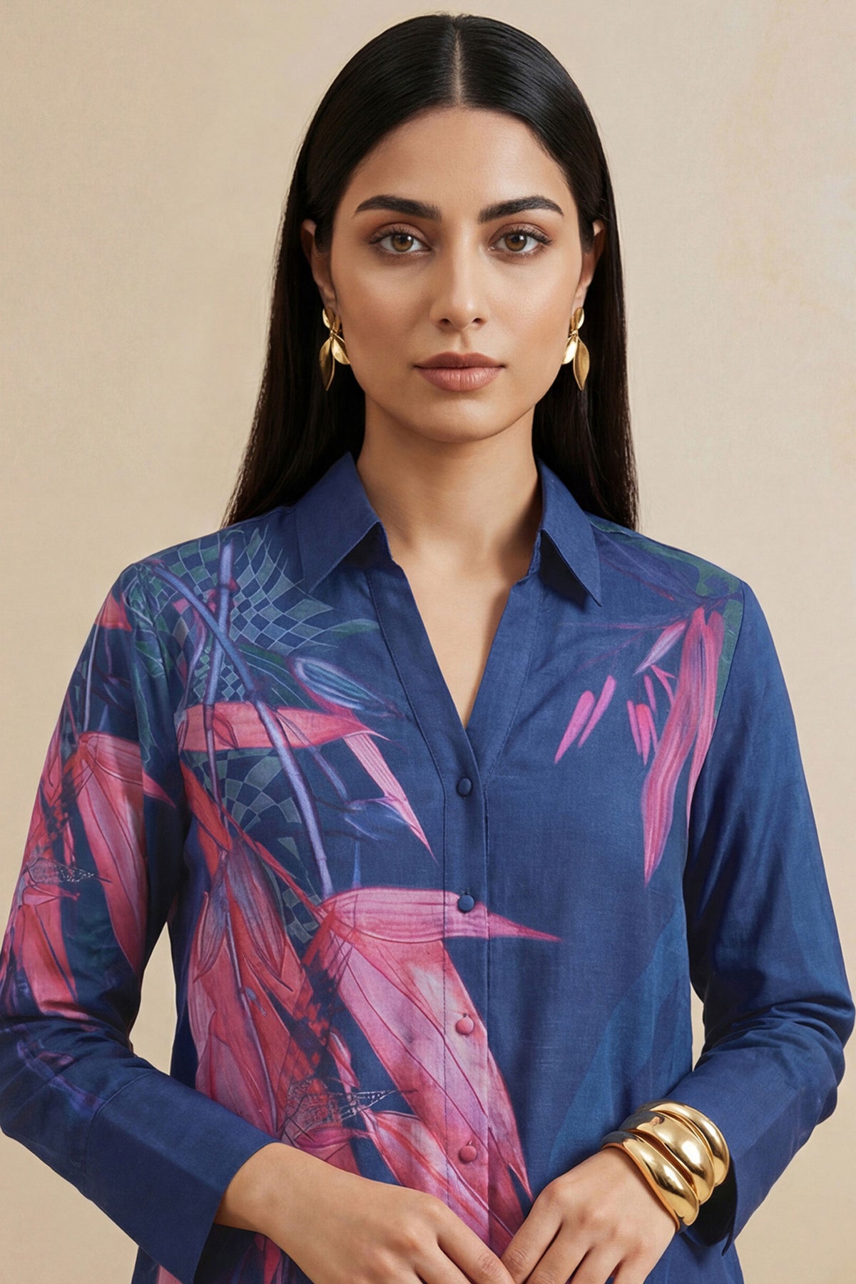 Teal Lattice Shirt
