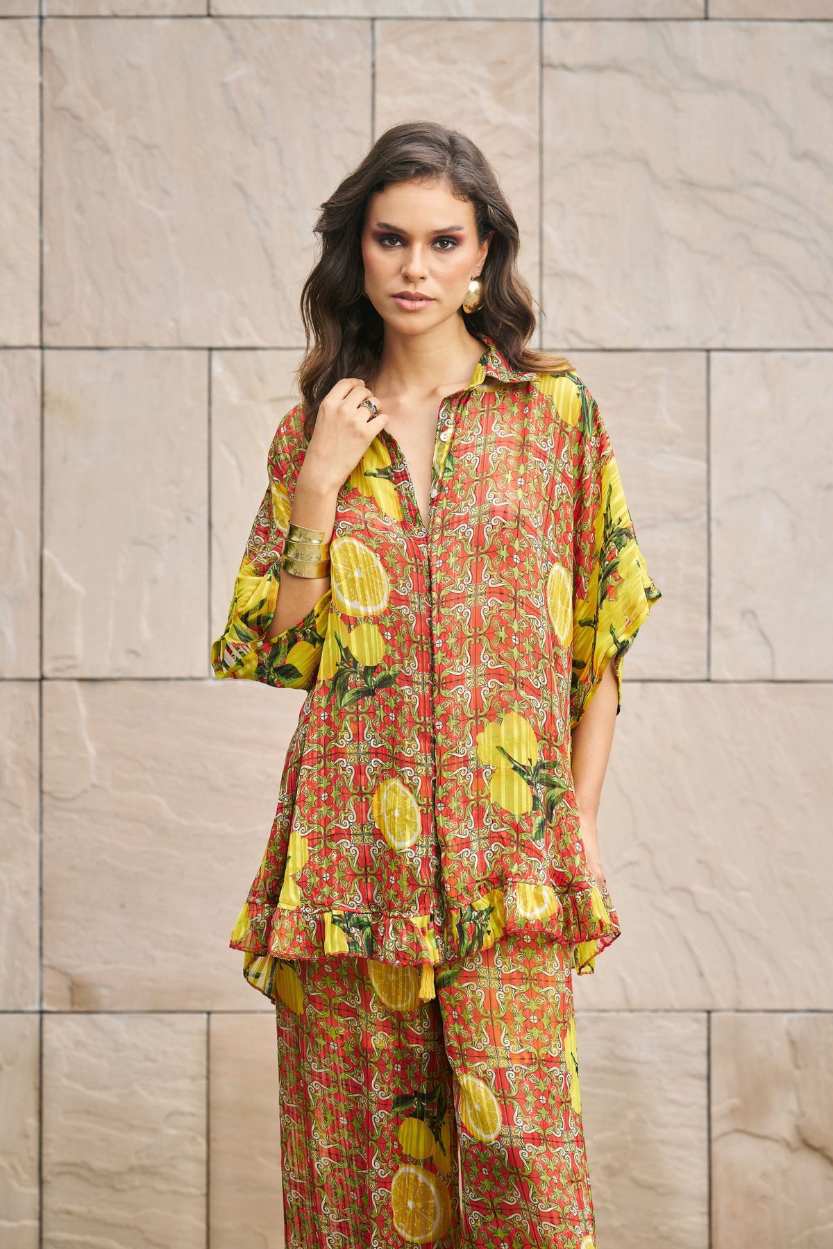 Citrus Breeze Palazzo Set