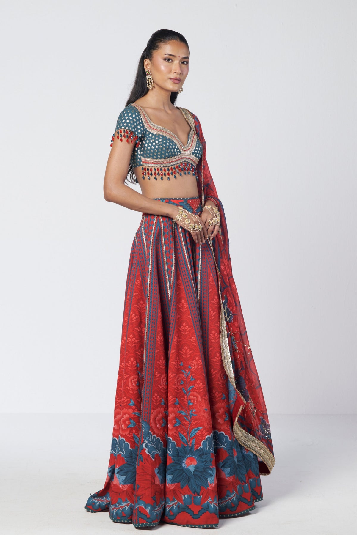 Leher Lehenga Set