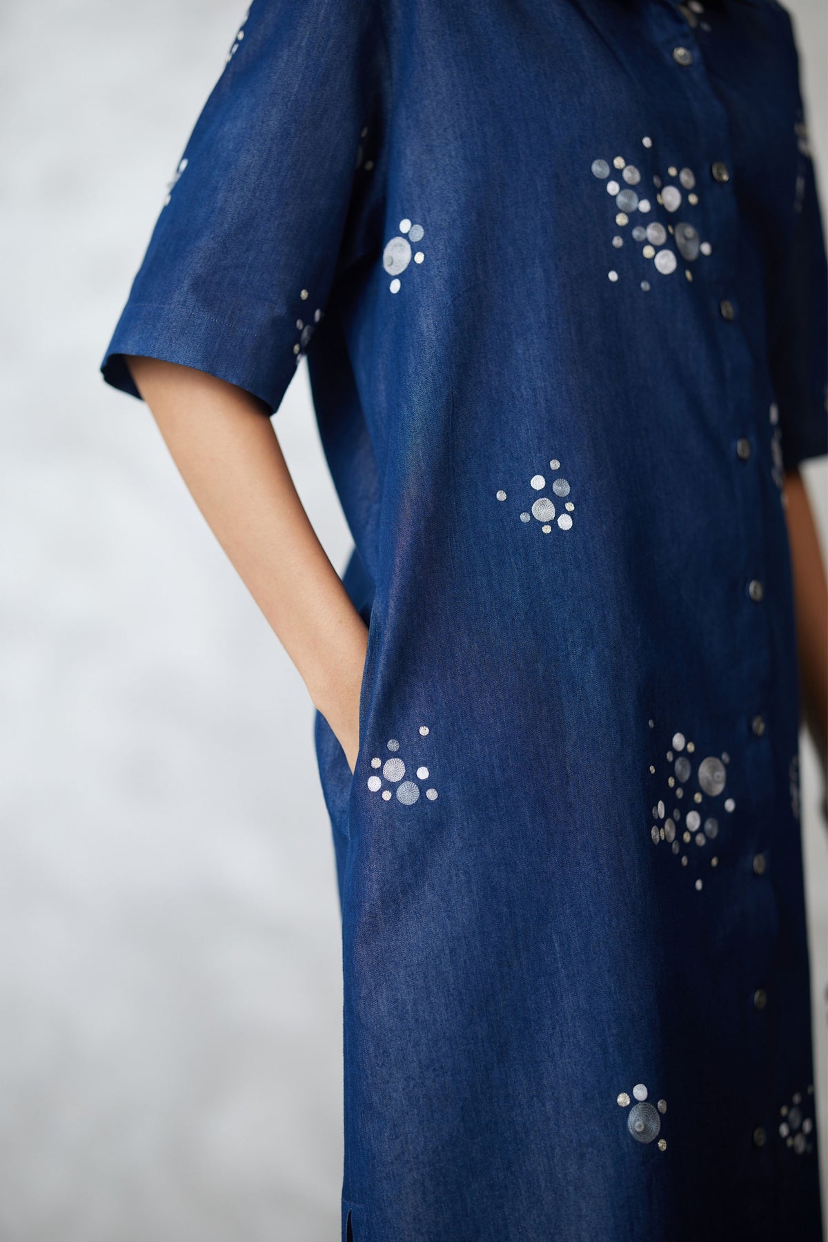 Denim Lounge Shirt Dress