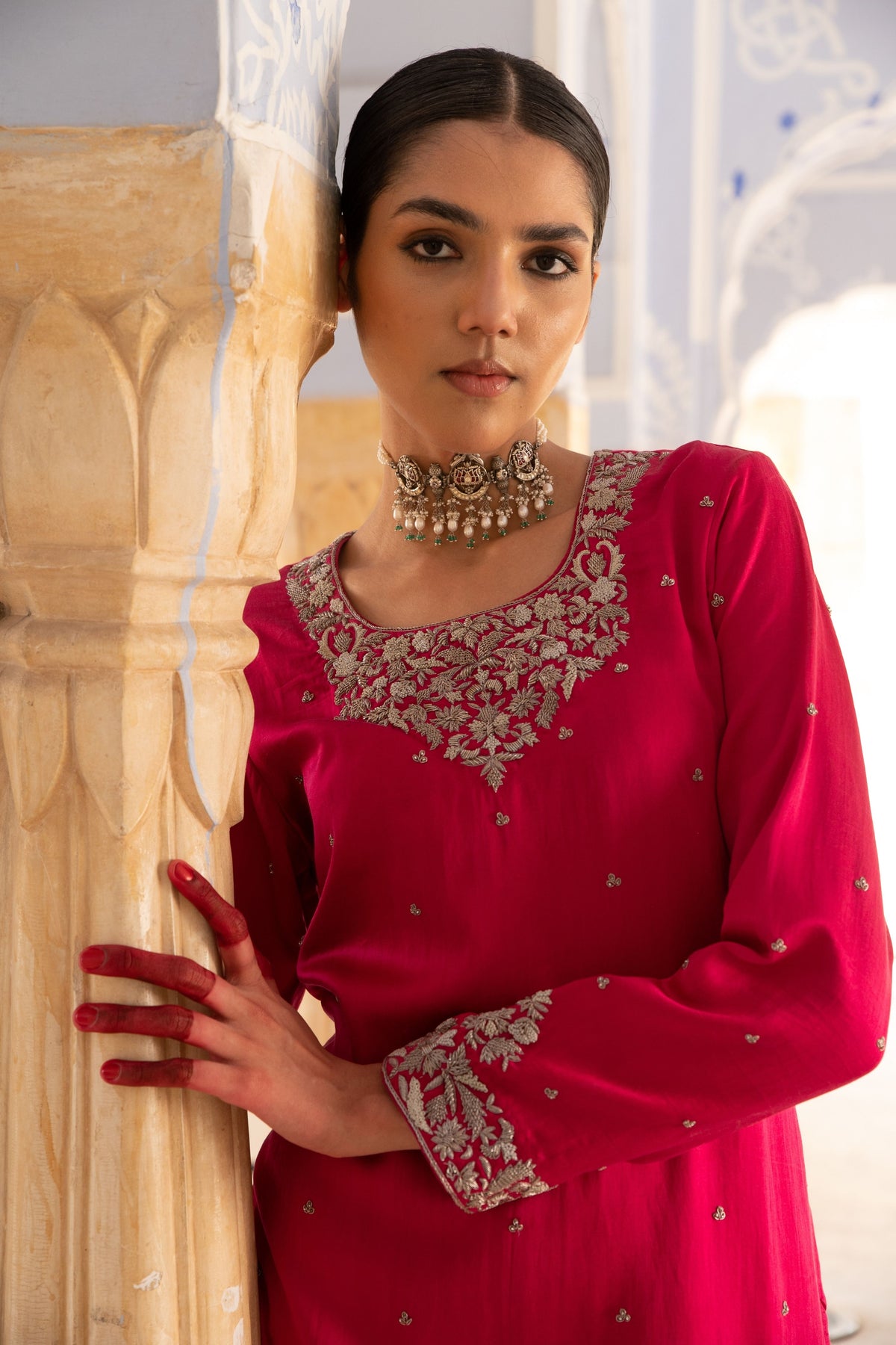 Rani Pink Kurta Set