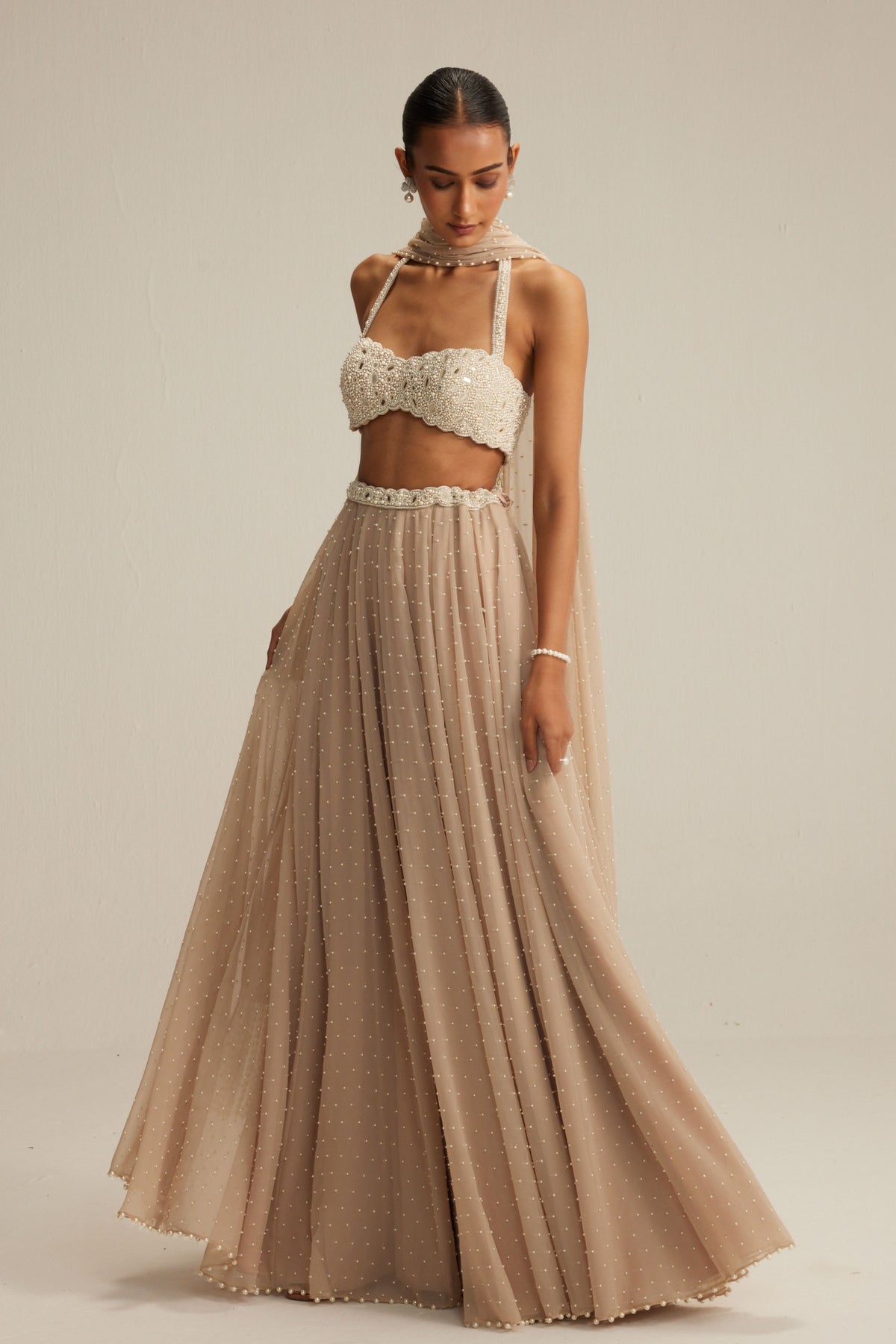 Light Beige OAS Skirt Set