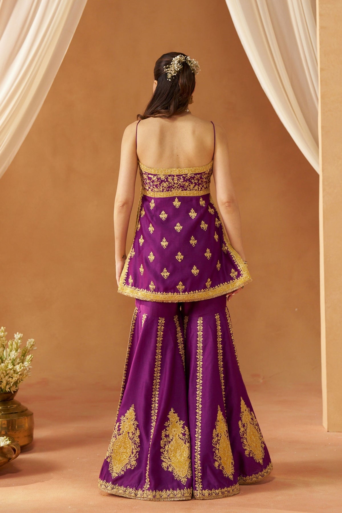 Najma Deep Purple Kurta Set
