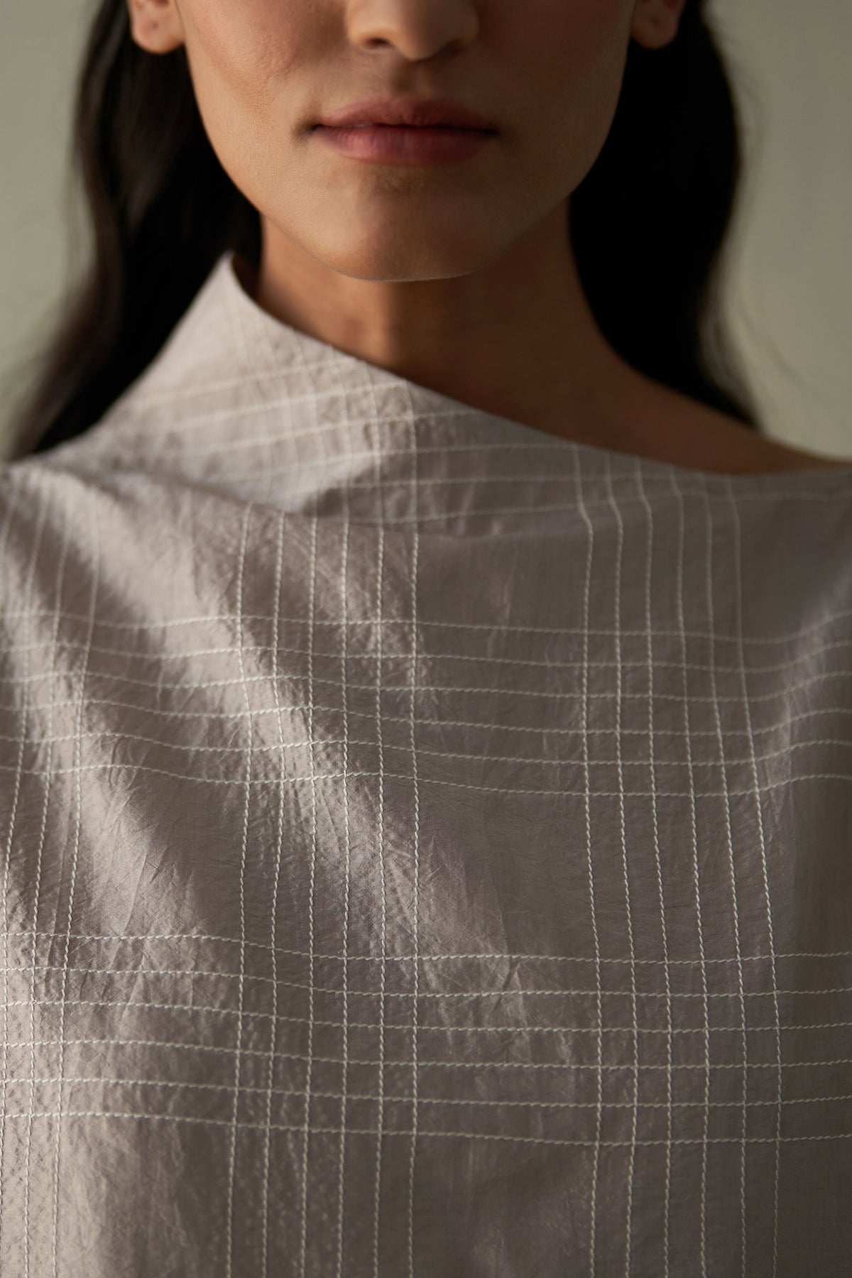 Steel Grey Silk Co-ord Set