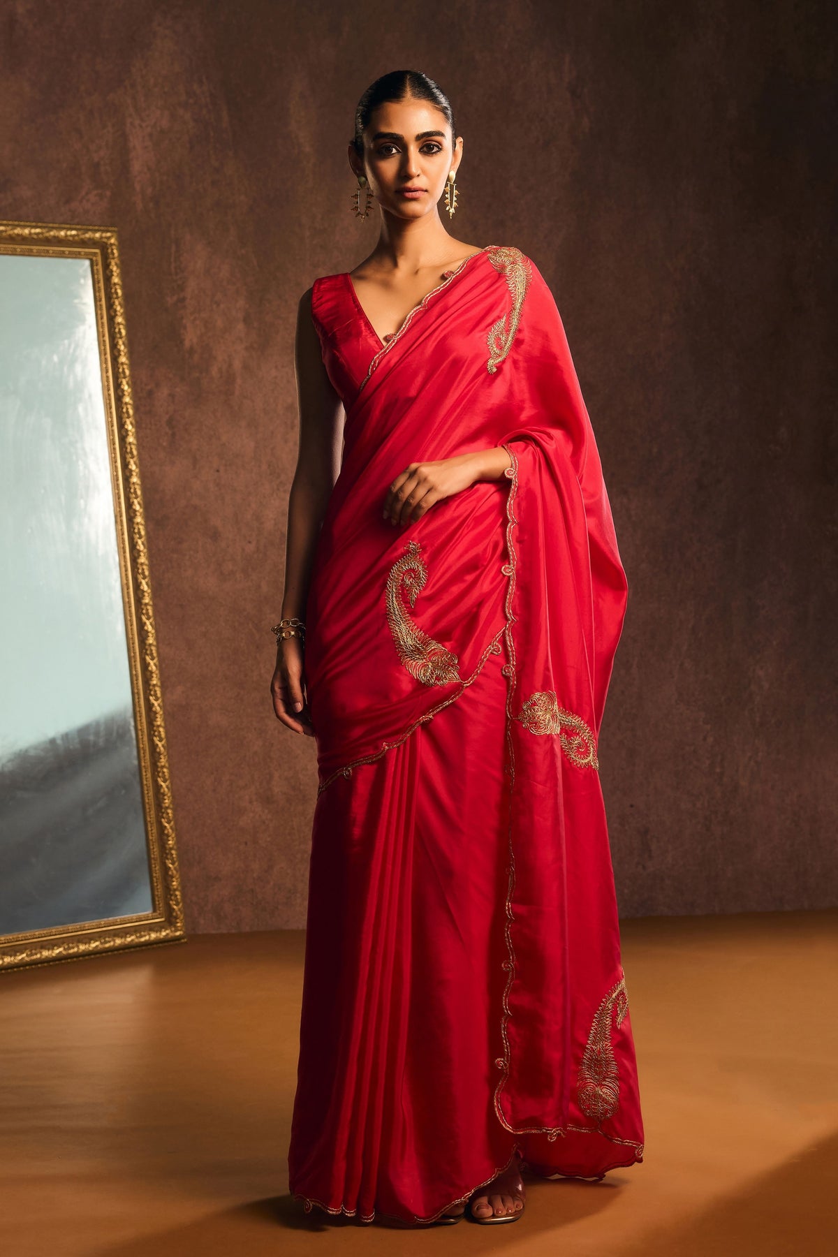 Red Rouge Deco Drape Saree