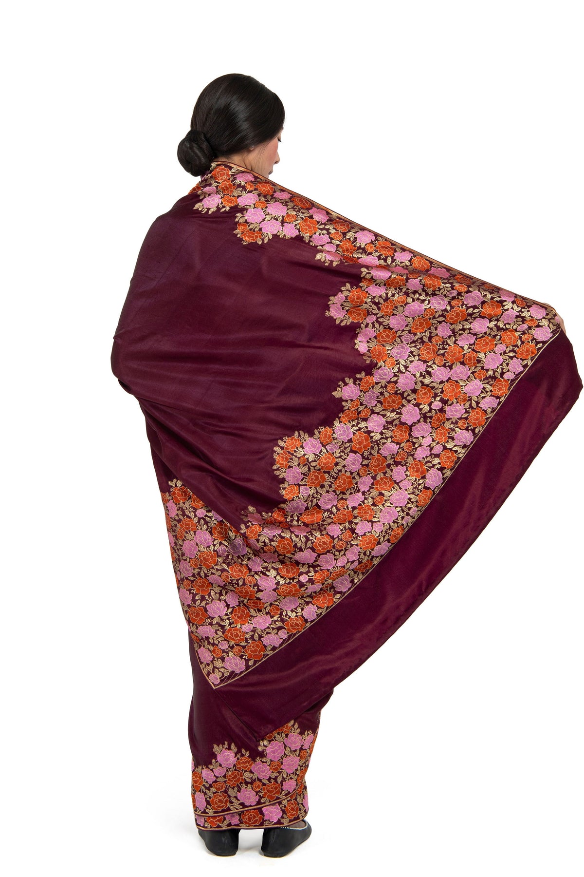 Asagi Maroon Saree
