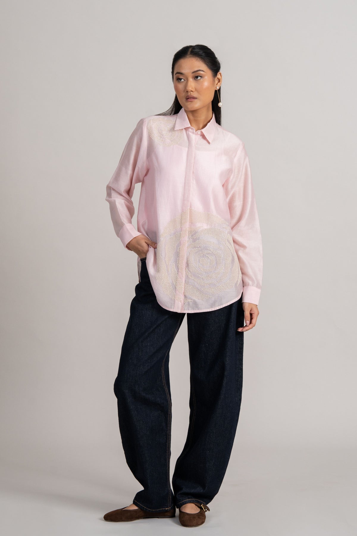 Rosette Full Sleeve Shirt