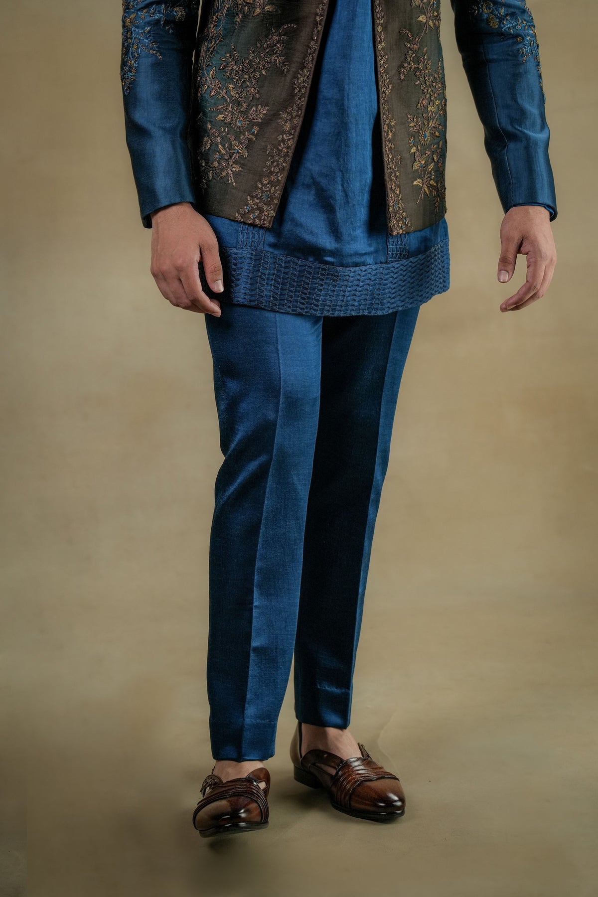 Teal &amp; Brown Short Jacket