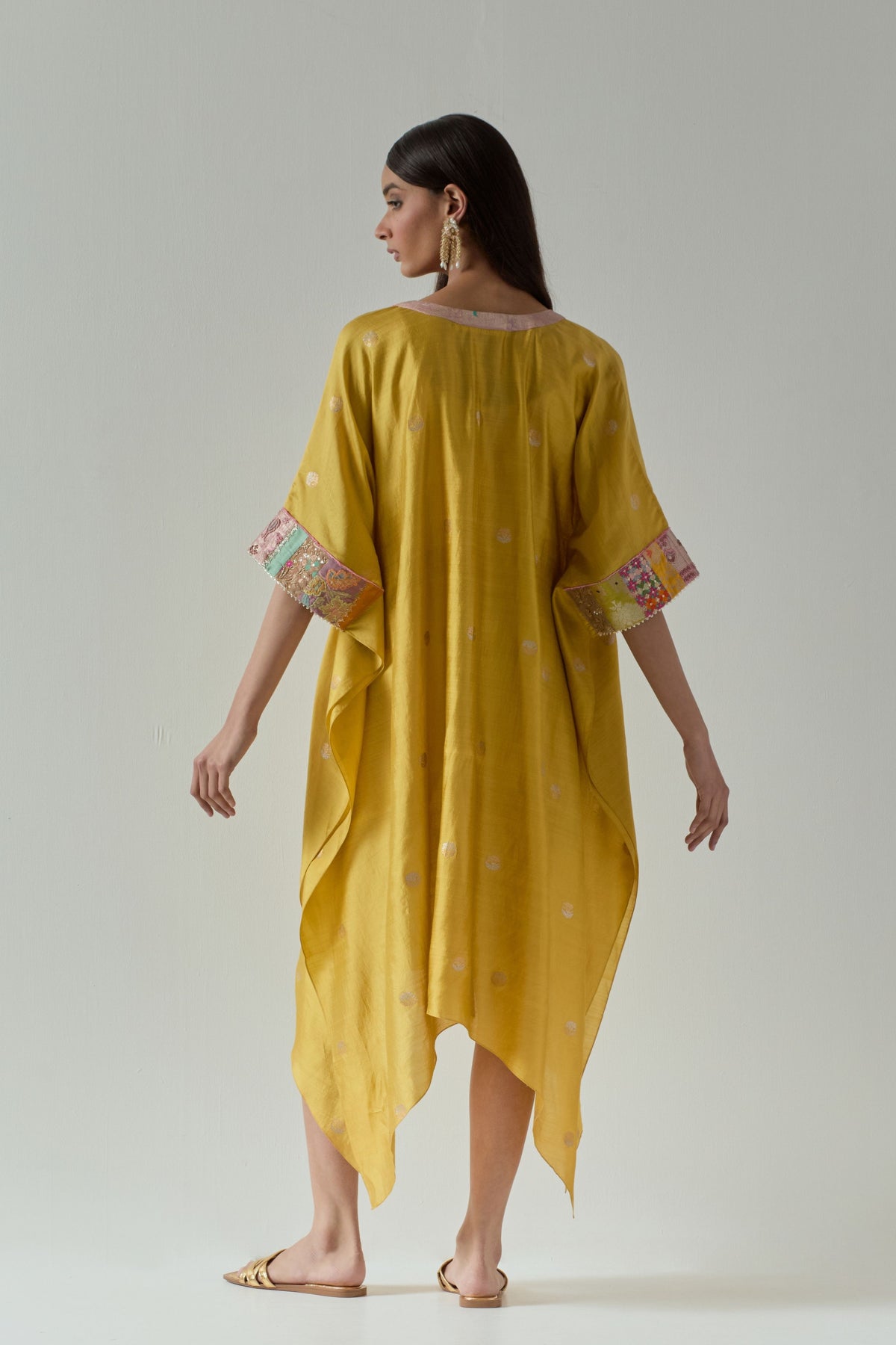 Yellow Silk Kaftan