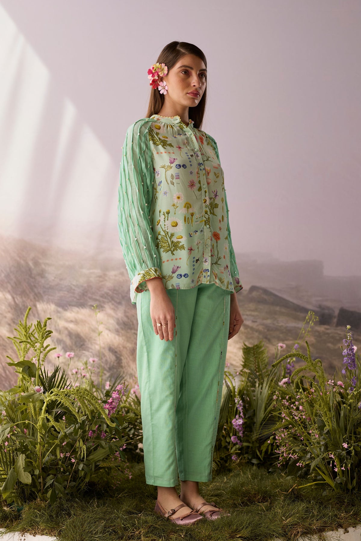 Seaglass Floral Shirt