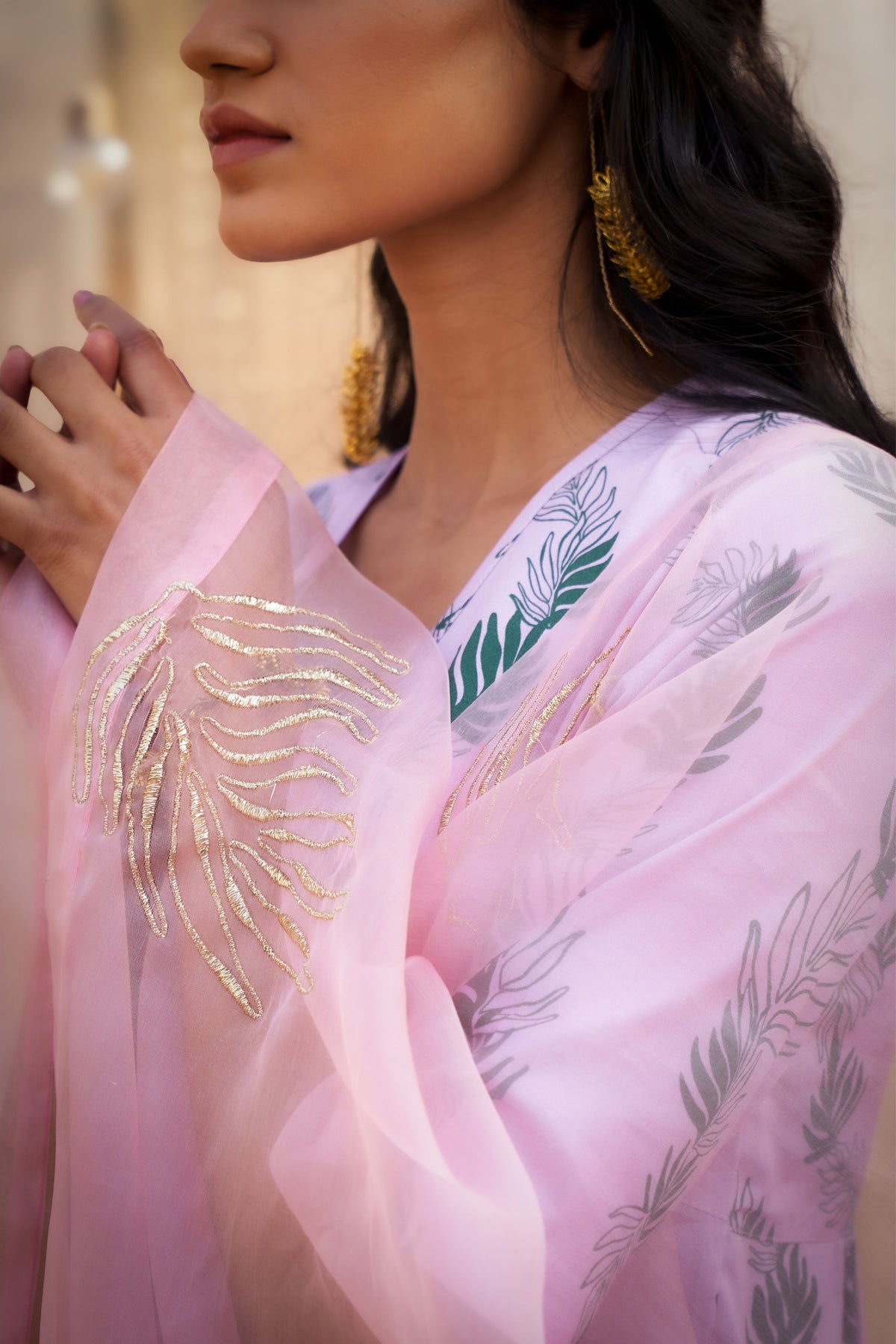 Reveria Printed Gathered Kurta Set
