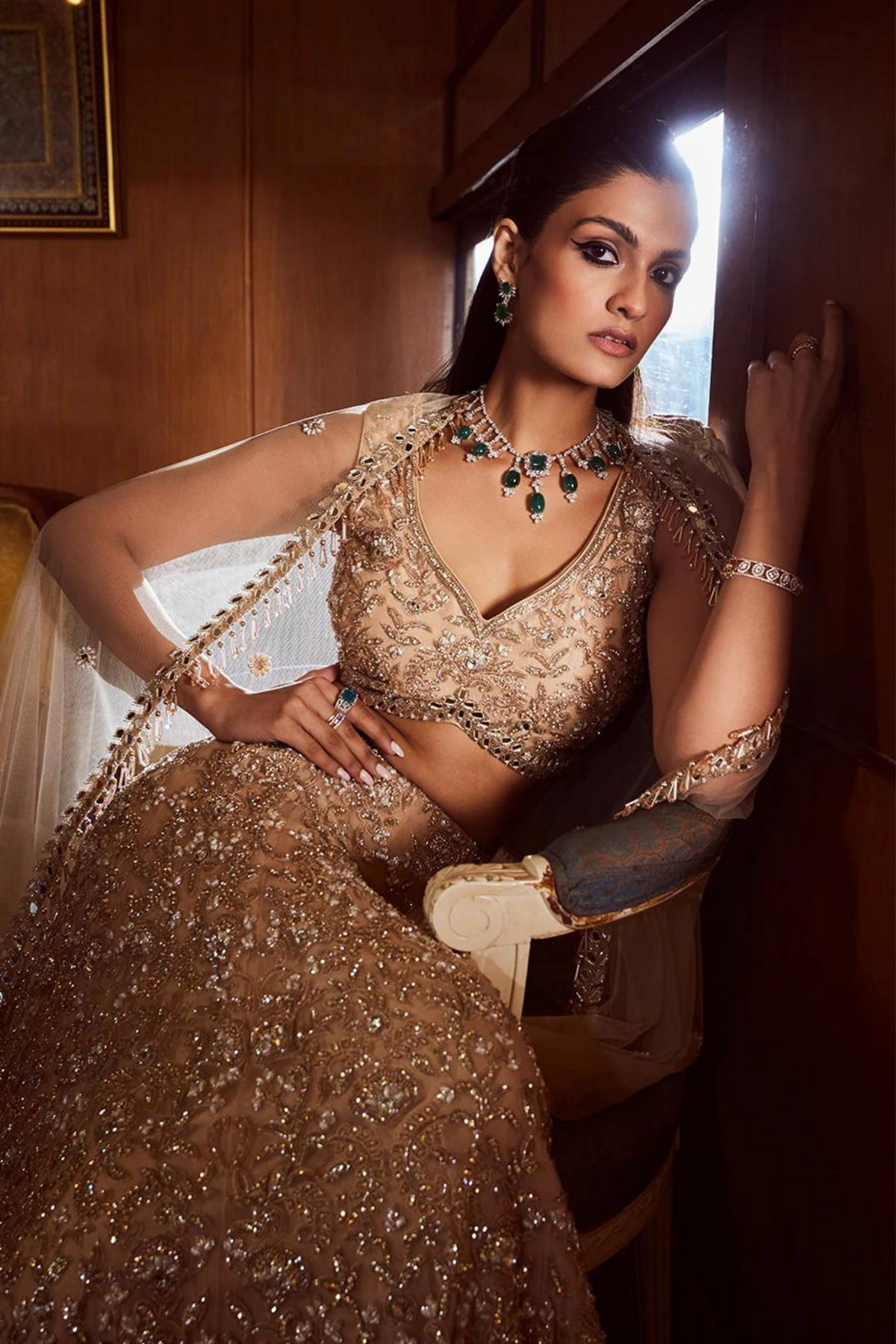 Pinnacle Beige Lehenga