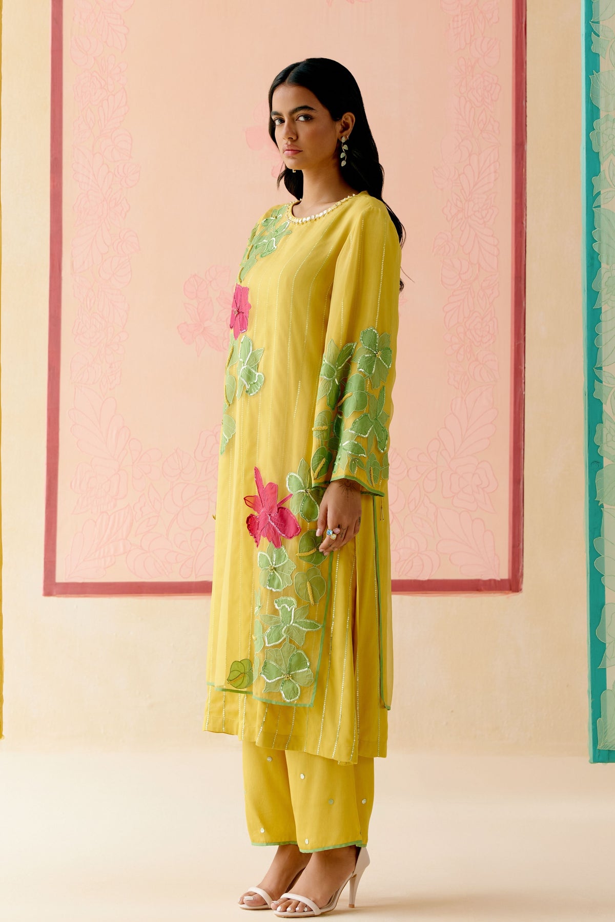 Mustard Colored Kurta Set