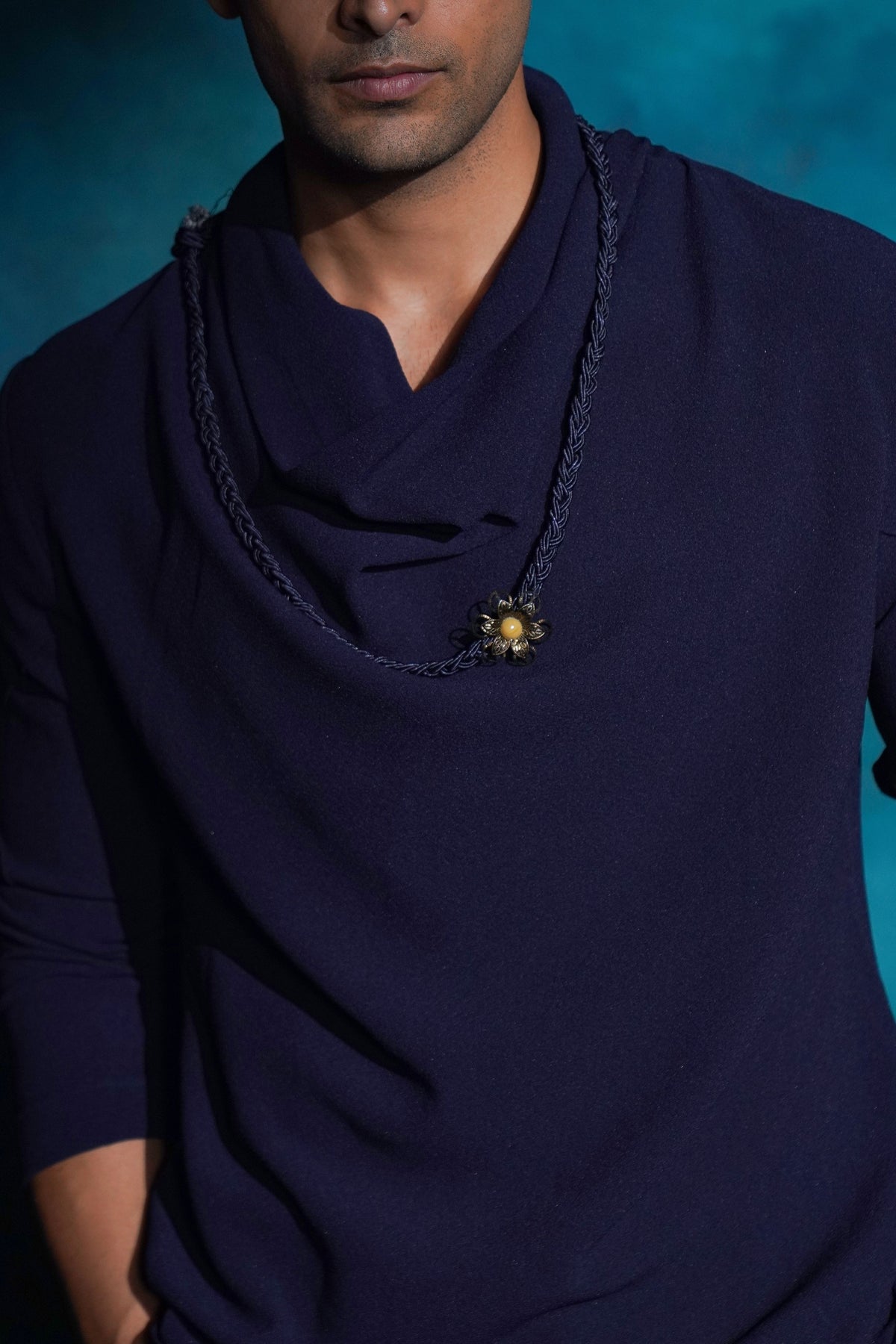 Midnight Cowl Short Kurta Set