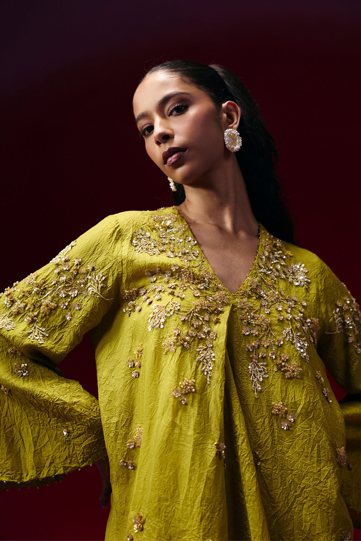 Henna Luxe Floral Tunic Set