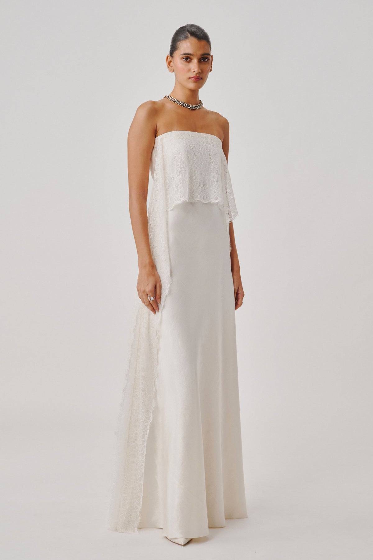 White Peony Lace Gown