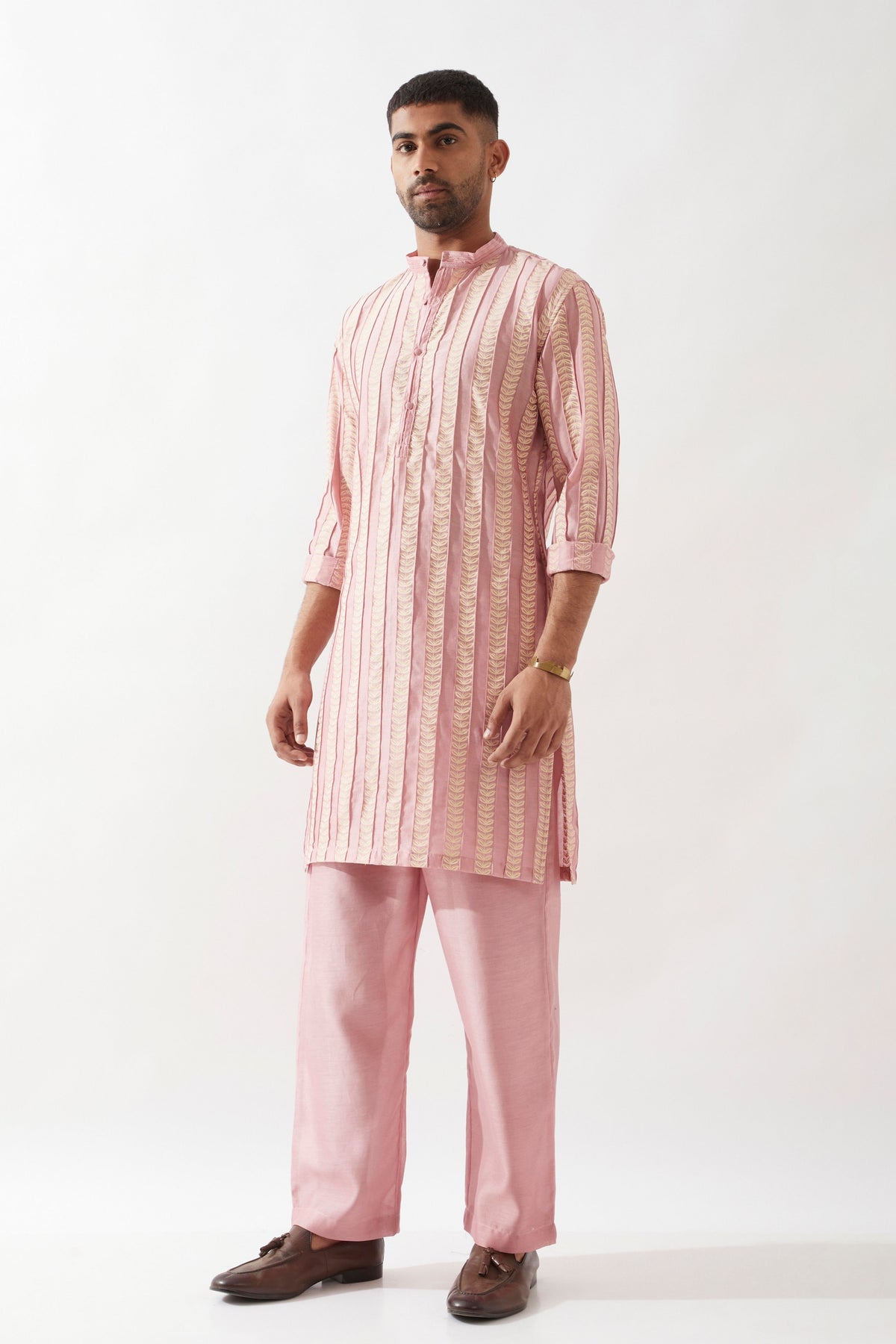 Tiscon Catkin Pink Kurta Set
