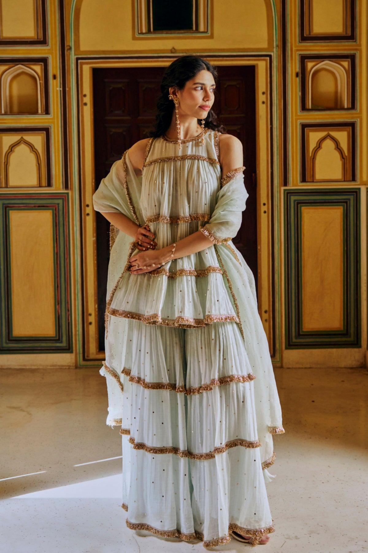 Seafoam Sharara Set