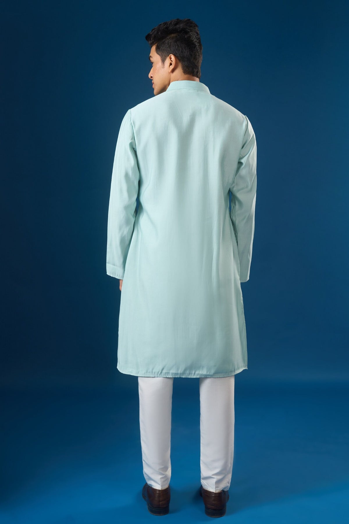 Sky Blue Floral Kurta Set