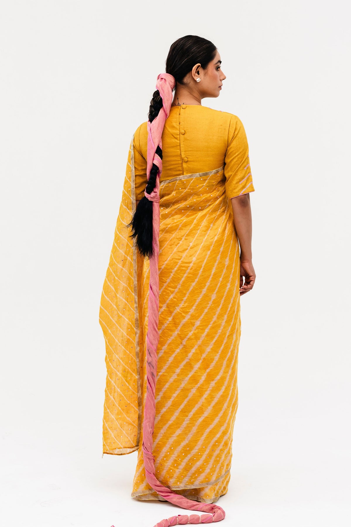 Yellow Luni Saree