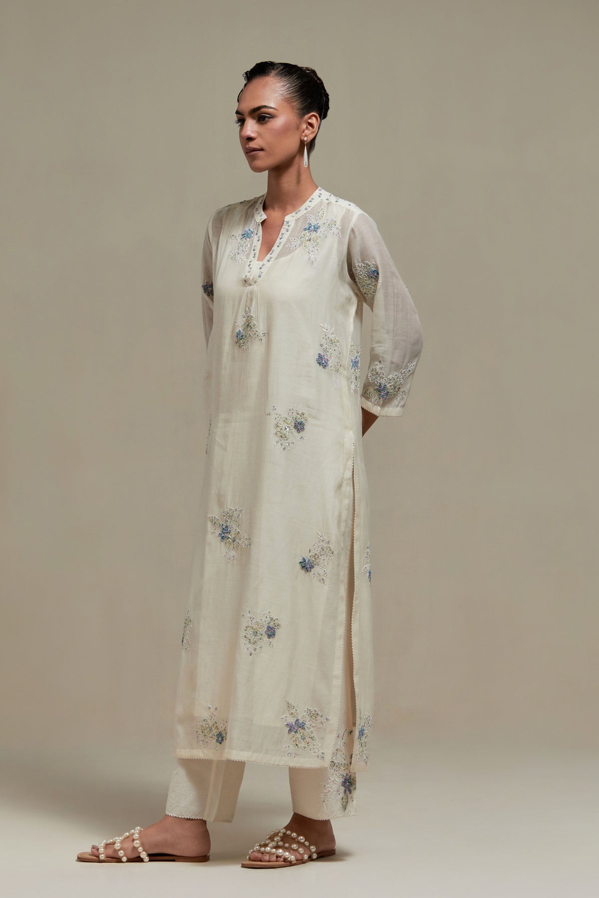 Blue Cotton Kurta Set