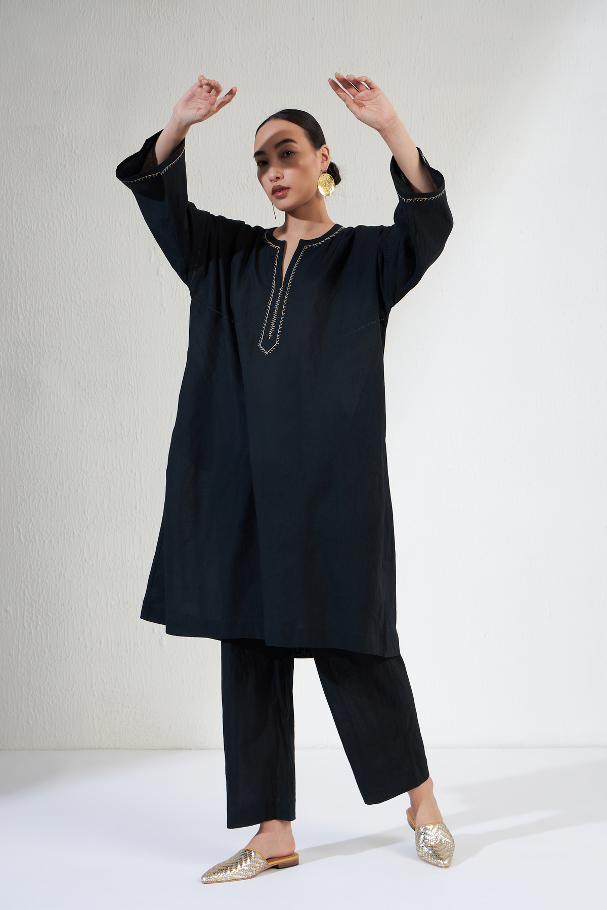 Black Naz Kurta Set