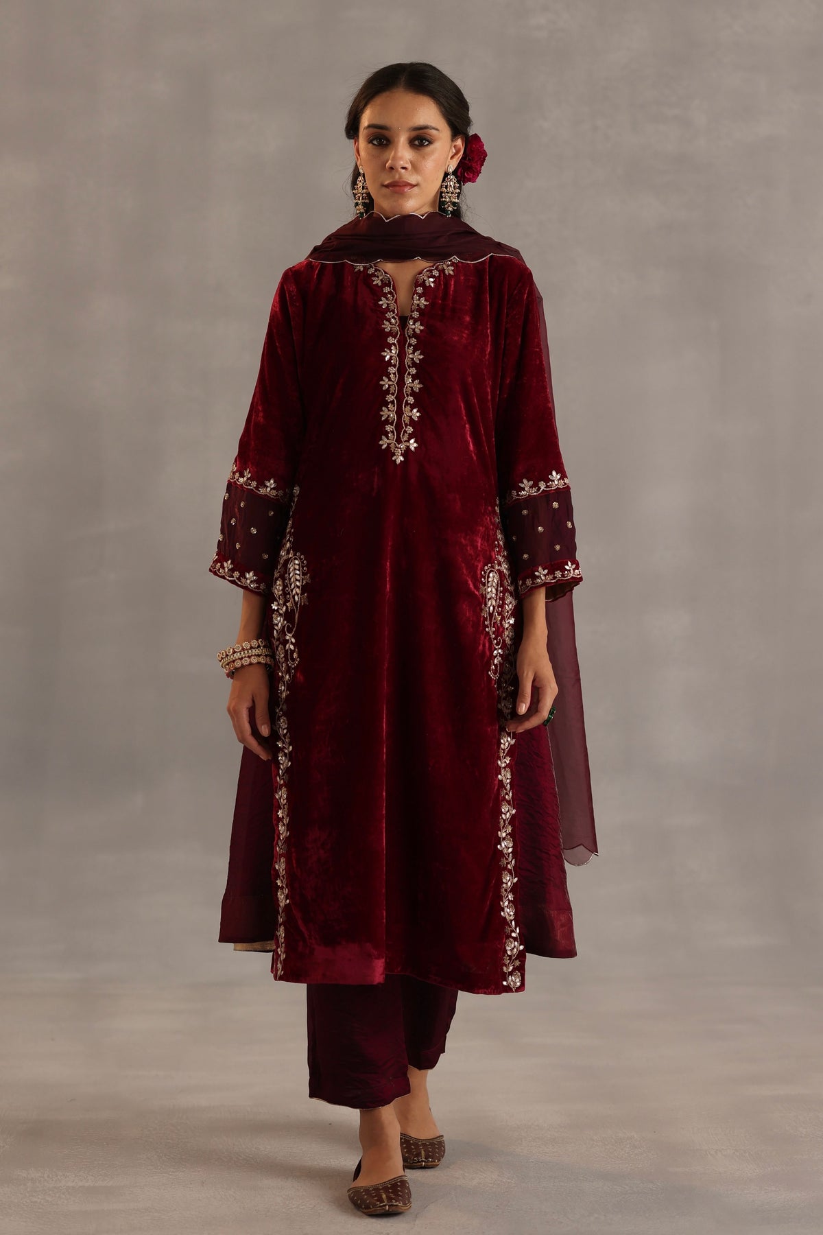 Megh Garnet Kurta Set